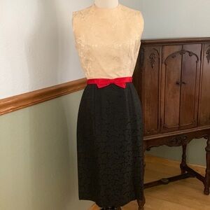 Lanz Original 70s Damask Floral Cocktail Dress S